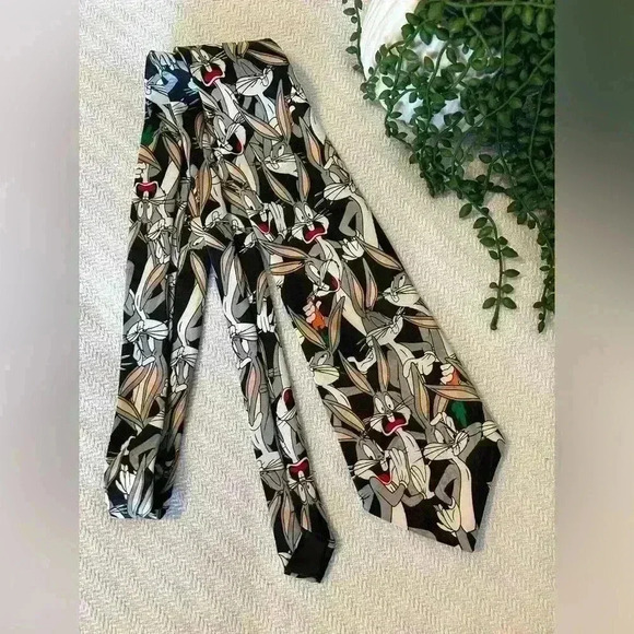 Vintage 90’s Looney Tunes Bugs Bunny Dress Tie - Picture 1 of 3